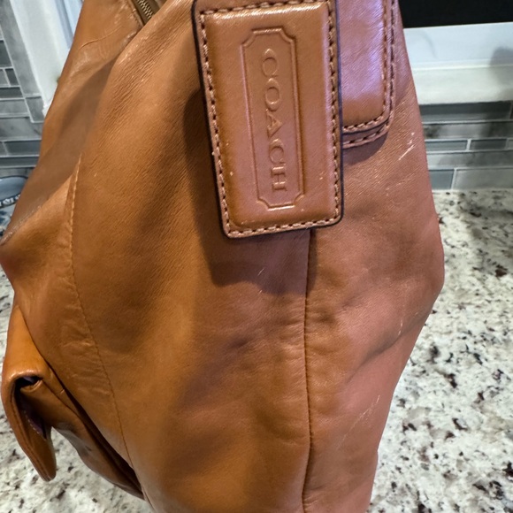 Coach Kristin Brown Leather Hobo Bag with Gold Accents - Picture 7 of 17